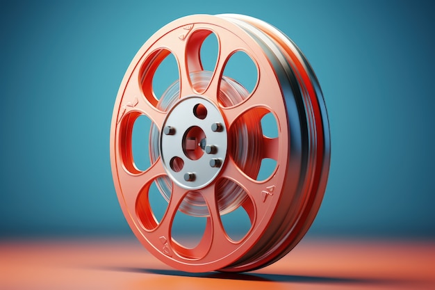 3d round movie reel