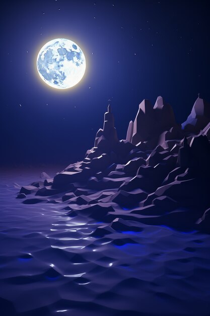 3d sea landscape