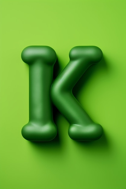 Free photo 3d shape of the letter k