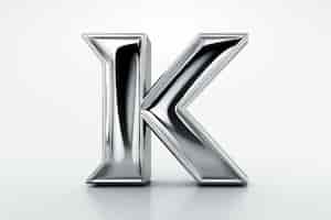 Free photo 3d shape of the letter k