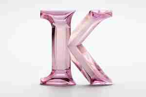 Free photo 3d shape of the letter k