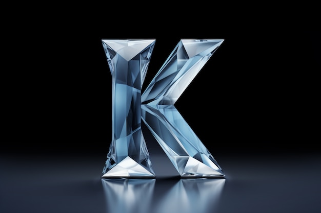 Free photo 3d shape of the letter k