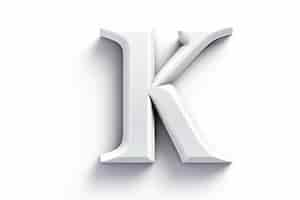 Free photo 3d shape of the letter k