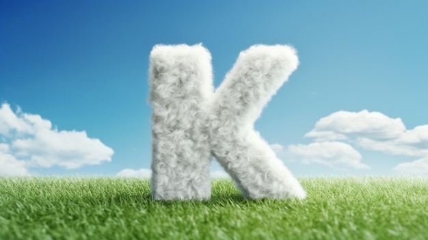 Free photo 3d shape of the letter k