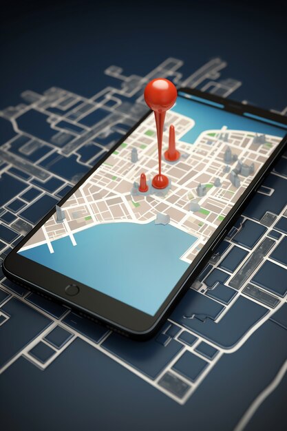 3d smartphone device with map and gps technology