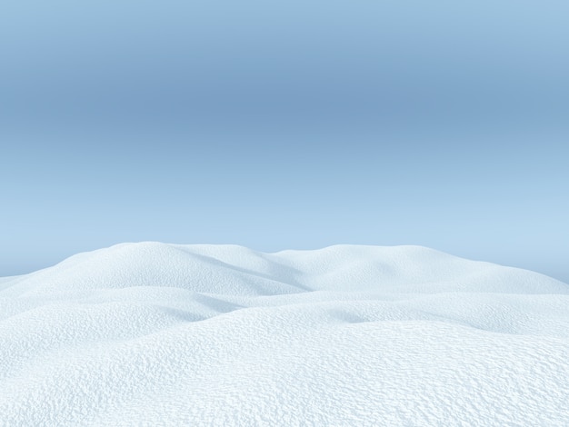 3d snowy landscape