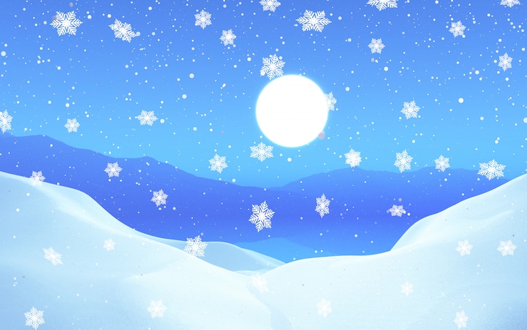 無料Photo 3d雪の月の風景