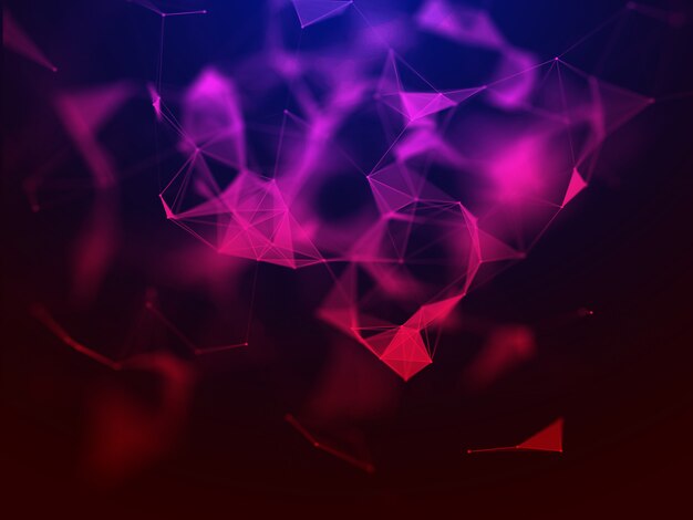 3D techno communications background with plexus design