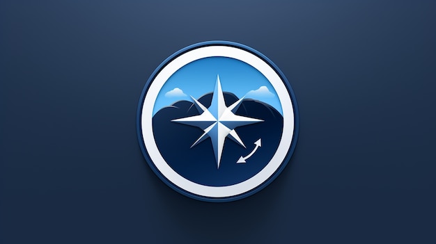 Free photo 3d travel icon with compass