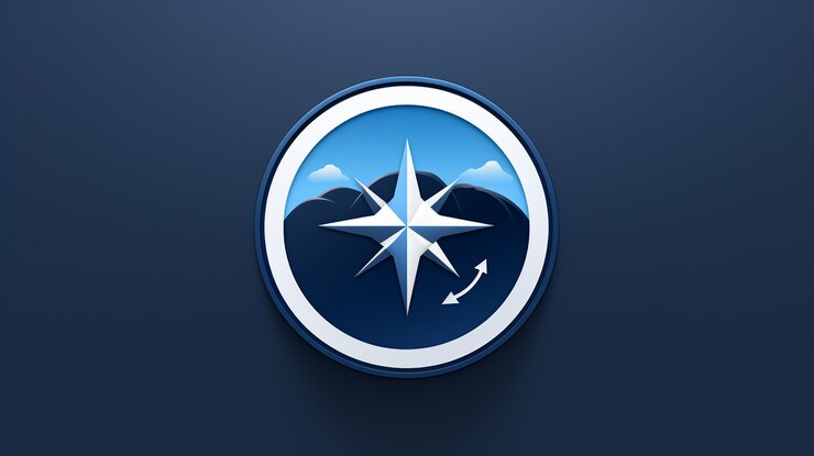 Free Photo 3d travel icon with compass