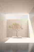 Free photo 3d tree in sunlight