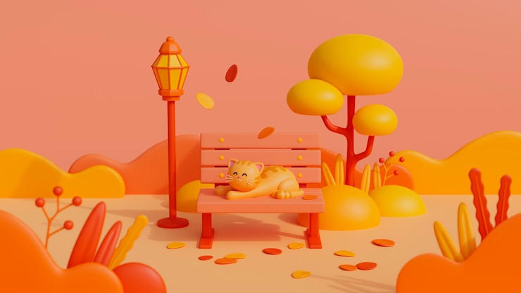 免費 Photo 3d 視角的可愛寵物貓
