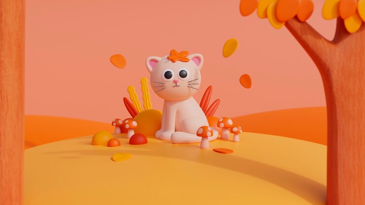 免費 Photo 3d 視角的可愛寵物貓