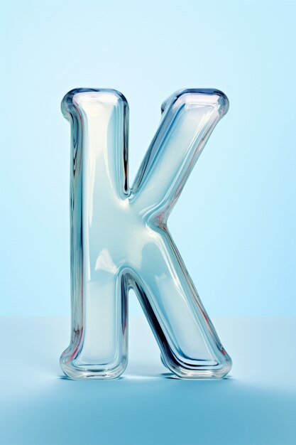 3d view of the alphabet letter k