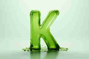 Free photo 3d view of the alphabet letter k