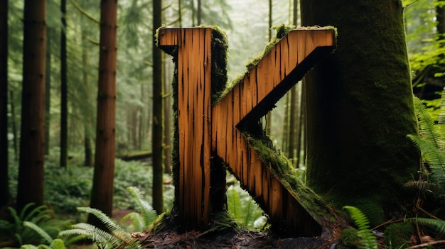 Free photo 3d view of the alphabet letter k