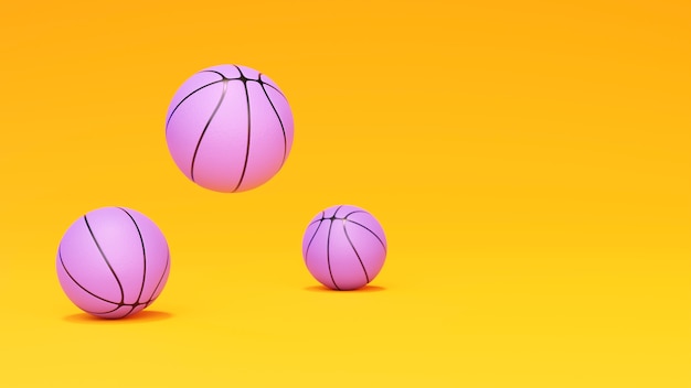 Vista 3d degli elementi essenziali del basket
