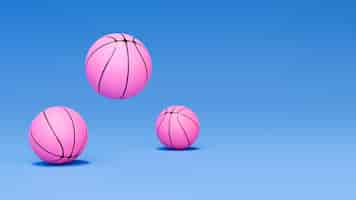 Free photo 3d view of basketball essentials