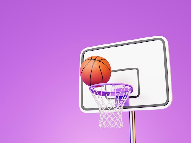 Free photo 3d view of basketball essentials