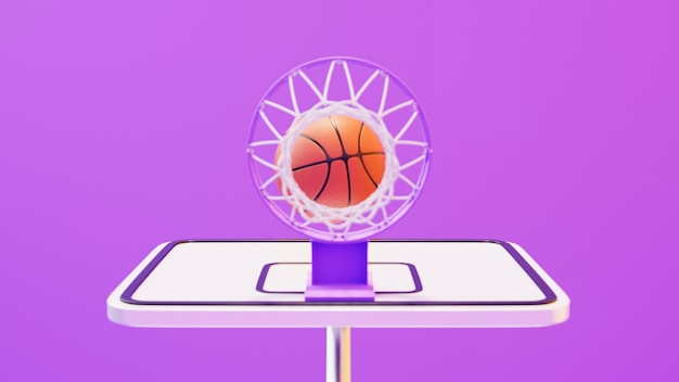 Foto gratuita vista 3d degli elementi essenziali del basket