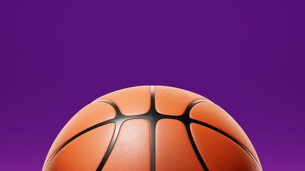 Free photo 3d view of basketball essentials