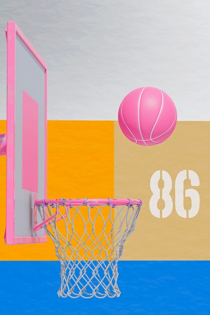 3d view of basketball essentials