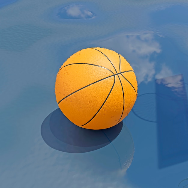 농구 필수품의 3D 보기