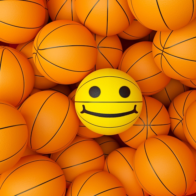 Free photo 3d view of basketball essentials