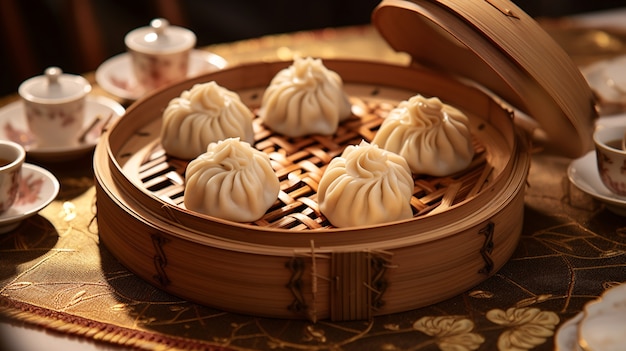 3D-вид китайского нового года воссоединения ужин еда