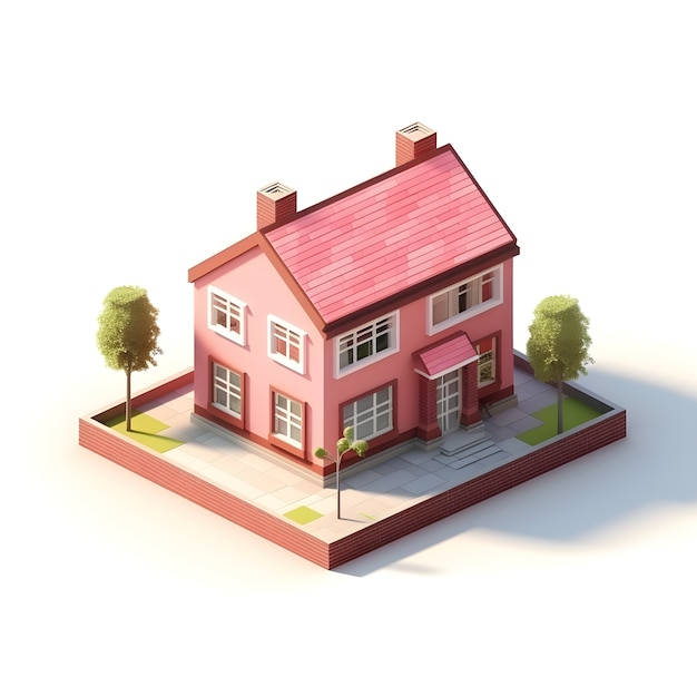 Free photo 3d view of house model