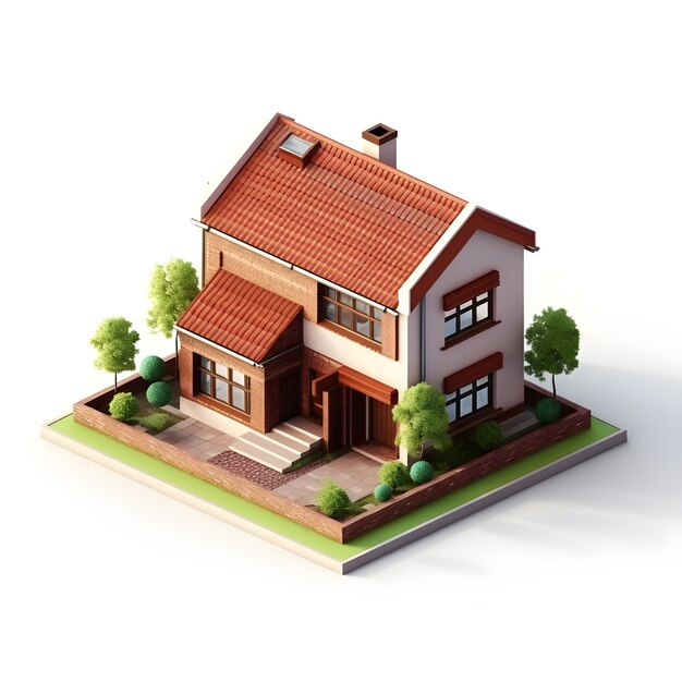 3d view of house model