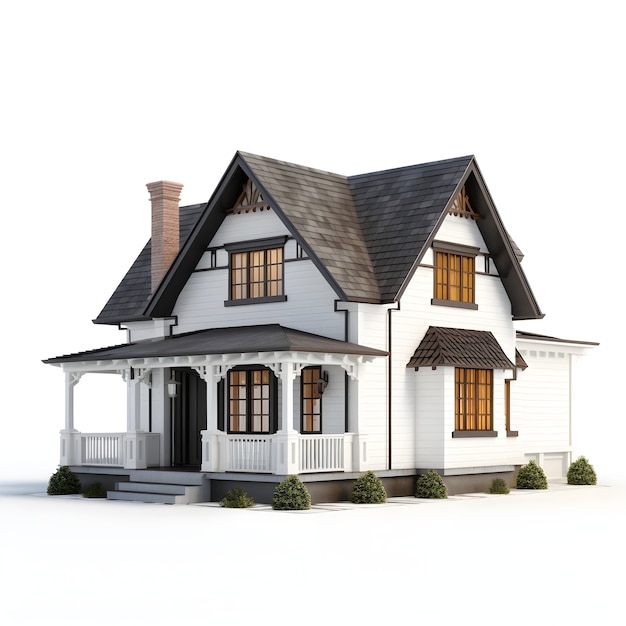 Free photo 3d view of house model