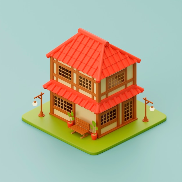 집의 3D 뷰