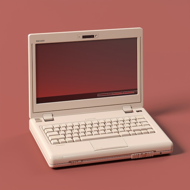 Free photo 3d view of laptop device