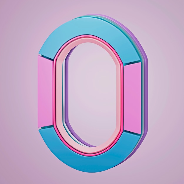 Free photo 3d view of letters of the alphabet