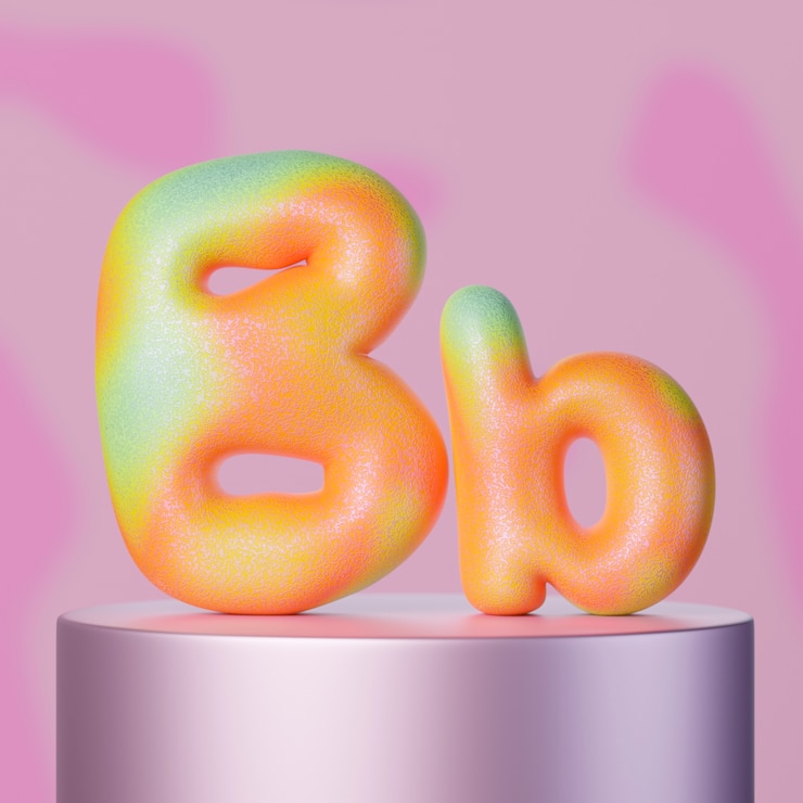 मुफ़्त फोटो वर्णमाला के अक्षरों का 3d दृश्य