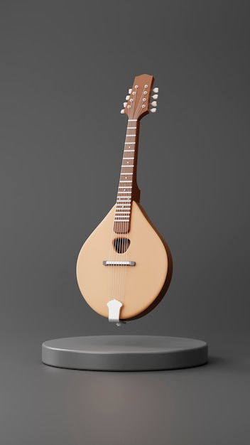 Free photo 3d view of musical instrument