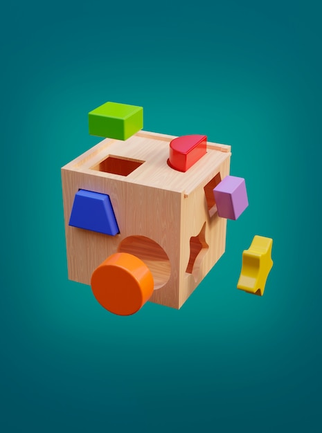 3d view of puzzle pieces