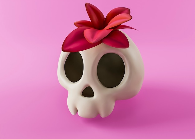 Free photo 3d view of skull