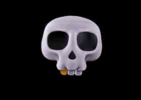 Free photo 3d view of skull