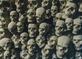 Free photo 3d view of skulls