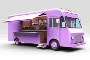 Free photo 3d view of street food car