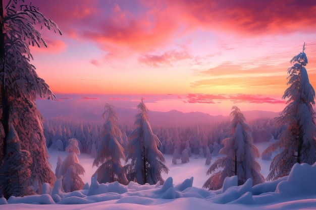 3d view of sun on sky during winter