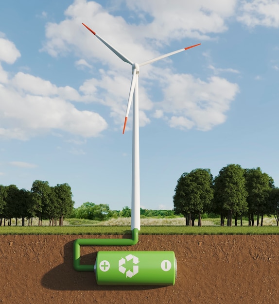 3D проект ветряной мельницы для экономии энергии