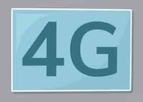 Free photo 4g network communication icon illustration