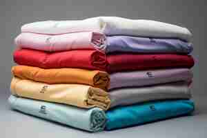 Free photo 4k product photo of folded tshirts background