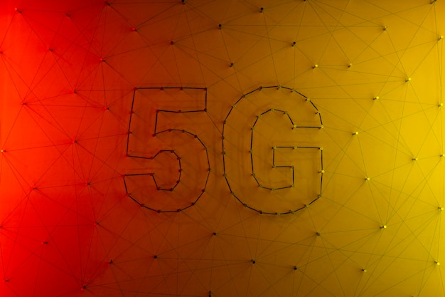 Free photo 5g data technology background