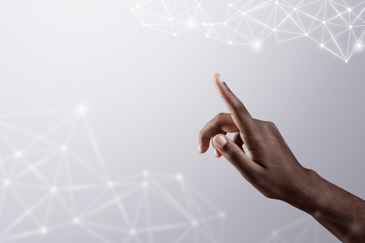 Free Photo 5g global connect background at fingertip with woman&amp;rsquo;s hand smart technology digital remix