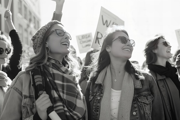 Foto gratuita movimento di sciopero femminile di 8 milioni