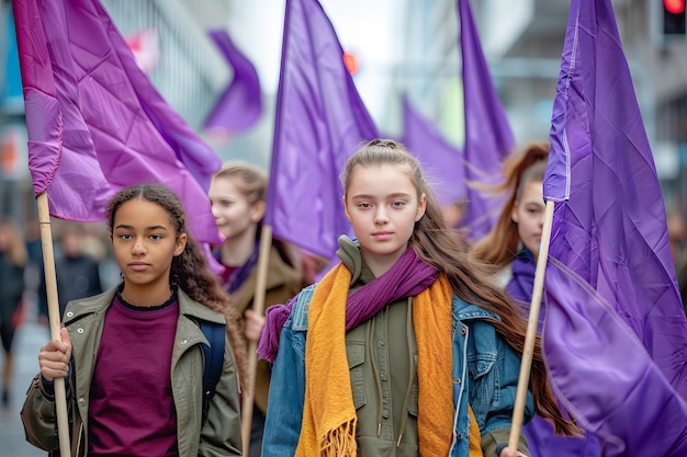 Foto gratuita movimento di sciopero femminile di 8 milioni